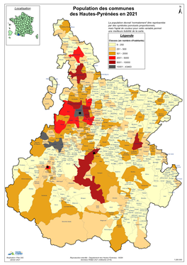 Population Des Communes Des Hautes-Pyrénées En 2021 ±