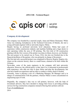 APIS COR – Technical Report