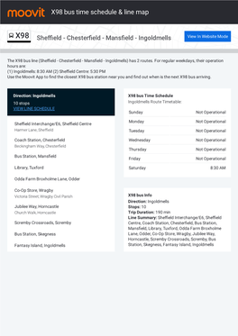 X98 Bus Time Schedule & Line Route