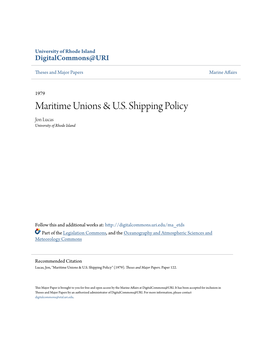 Maritime Unions & U.S. Shipping Policy