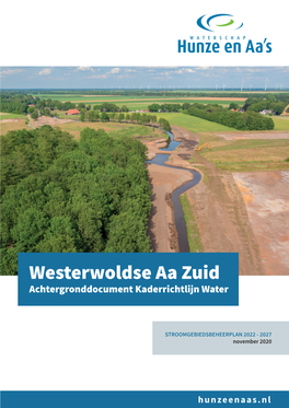 Westerwoldse Aa Zuid Achtergronddocument Kaderrichtlijn Water