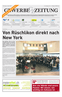 Von Rüschlikon Direkt Nach New York