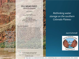 Rethinking Water Storage on the Southern Colorado Plateau