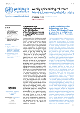 Weekly Epidemiological Record Relevé Épidémiologique Hebdomadaire