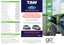 Sponsor of Go North Devon's Transport & Travel Guide