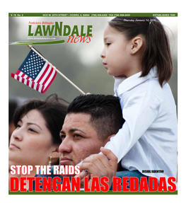 STOP the RAIDS INSIDE/ADENTRO DETENGAN LAS REDADAS Page 2-LAWNDALE Bilingual News-Thursday, January 14, 2016