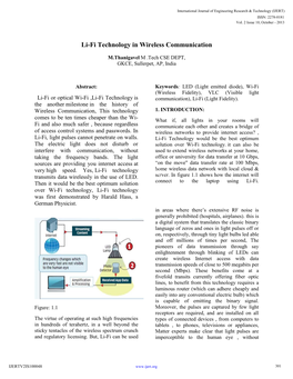 Li-Fi Technology in Wireless Communication