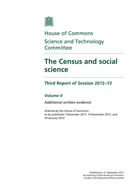 The Census and Social Science