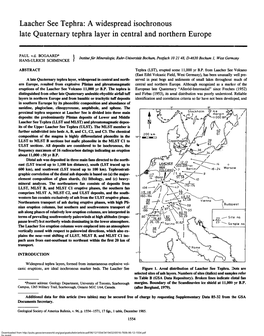 Laacher See Tephra: a Widespread Isochronous Late Quaternary Tephra Layer in Central and Northern Europe