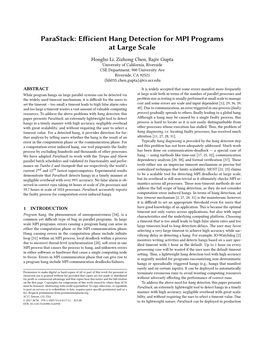 Parastack: Efficient Hang Detection for MPI Programs at Large Scale