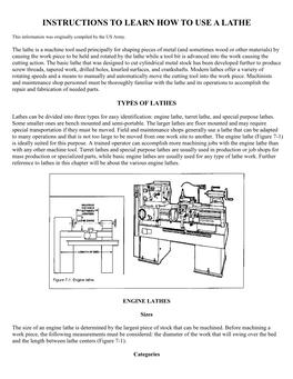 Instructions to Learn How to Use a Lathe