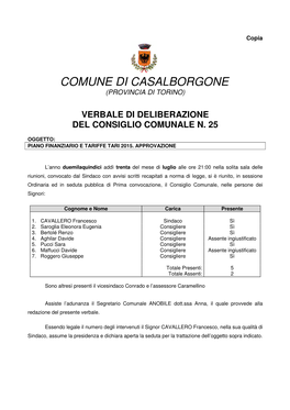 Comune Di Casalborgone (Provincia Di Torino)