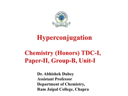Hyperconjugation