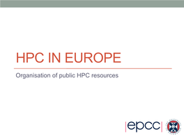 Hpc in Europe