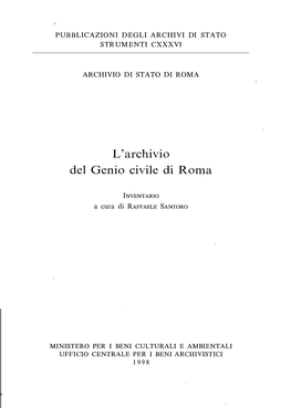 L'archivio Del Genio Civile Di Roma