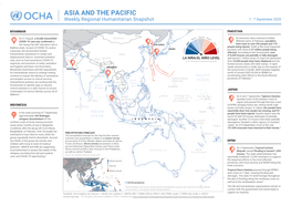 ASIA and the PACIFIC Weekly Regional Humanitarian Snapshot 1 - 7 September 2020