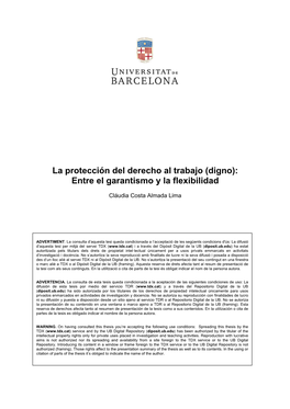 La Protección Del Derecho Al Trabajo (Digno): Entre El Garantismo Y La Flexibilidad