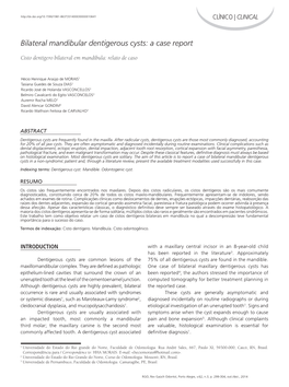 Bilateral Mandibular Dentigerous Cysts: a Case Report