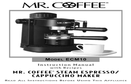 Mr. Coffee® Steam Espresso/ Cappuccino Maker