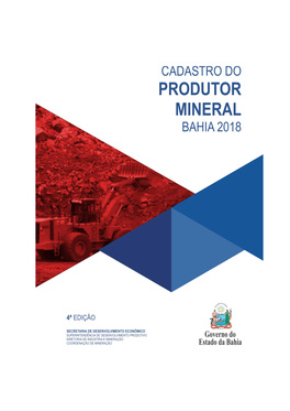 Cadastro Do Produtor Mineral 2018