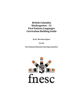 12 First Nations Languages Curriculum Building Guide