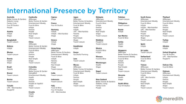 International Presence by Territory