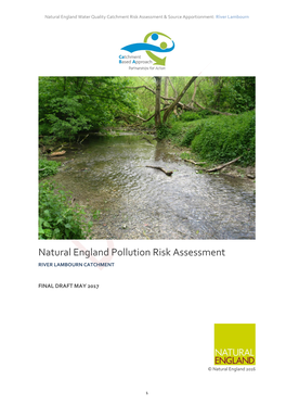 River Lambourn SAC SSSI – Catchment Risk Assessment