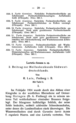 2. Beitrag Zur Molluskenkunde Südwest- De Utschlands