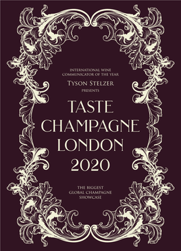 Taste Champagne London 2020 Tasting Book