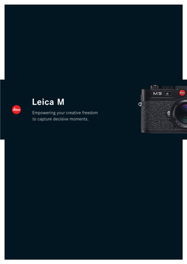 Leica M Empowering Your Creative Freedom to Capture Decisive Moments