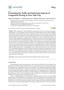Evaluating the Traffic and Emissions Impacts of Congestion Pricing In