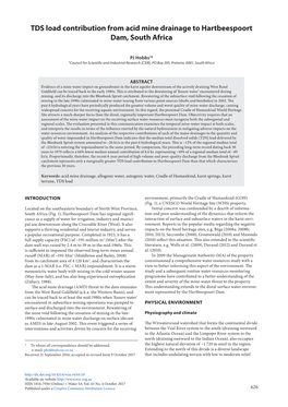 TDS Load Contribution from Acid Mine Drainage to Hartbeespoort Dam, South Africa