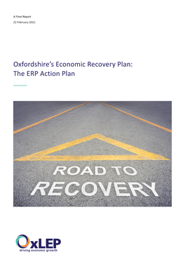 Oxfordshire's Economic Recovery Plan: the ERP Action Plan