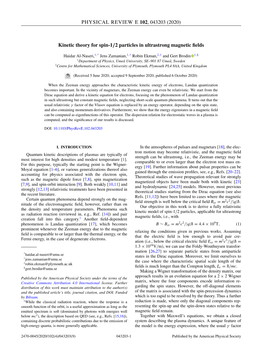 Kinetic Theory for Spin-1/2 Particles in Ultrastrong Magnetic Fields