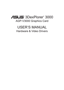 3Dexplorer® 3000 USER's MANUAL