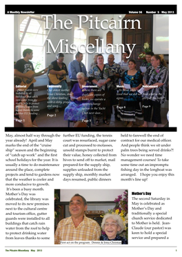 May 2013 the Pitcairn Miscellany