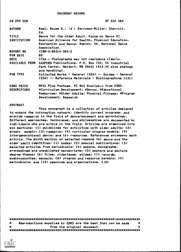 DOCUMENT RESUME ED 299 228 SP 030 589 AUTHOR Beal, Rayma