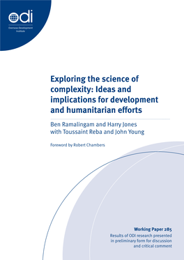 Exploring the Science of Complexity: Ideas and Implications for Development and Humanitarian Efforts