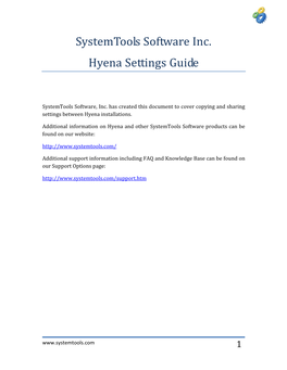 Systemtools Software Inc. Hyena Settings Guide