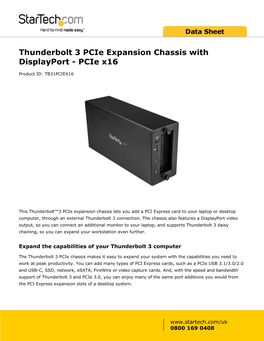 Thunderbolt 3 Pcie Expansion Chassis with Displayport - Pcie X16