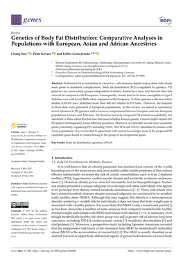 Genetics of Body Fat Distribution: Comparative Analyses in Populations with European, Asian and African Ancestries