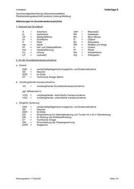 Unterlage 6 Geschwindigkeitserhöhung Oberwesterwaldbahn Planfeststellungsabschnitt Landkreis Limburg-Weilburg