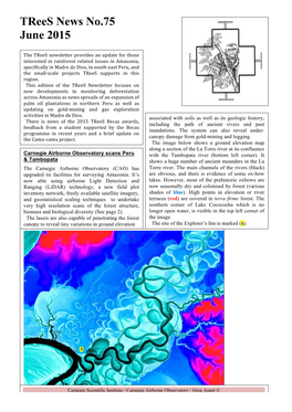 Trees News No.75 June 2015