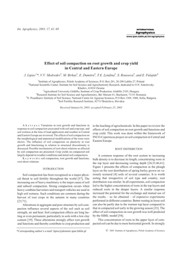 Effect of Soil Compaction on Root Growth and Crop Yield in Central and Eastern Europe