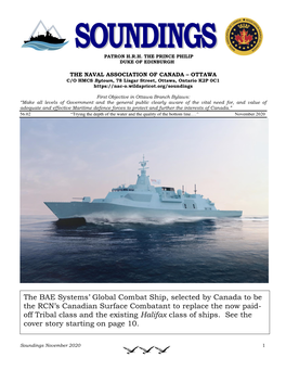 The BAE Systems' Global Combat Ship, Selected by Canada to Be The