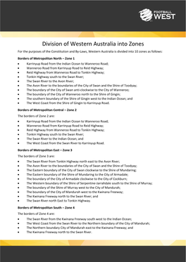 Football West Zone Outline