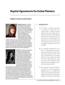 Nuptial Agreements for Estate Planners