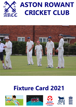 Aston Rowant Xi Sunday & Midweek Fixtures