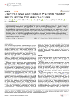 Uncovering Cancer Gene Regulation by Accurate Regulatory Network Inference from Uninformative Data