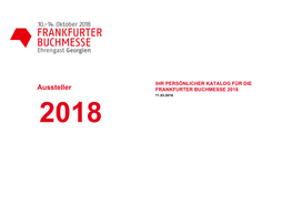 Aussteller FRANKFURTER BUCHMESSE 2018 11.03.2018 2018 AUSSTELLER 3 AUSSTELLER 4